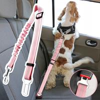 Pet Leash for Dogs and Cats, Adjustable Pet Car Seat Belt, Car Pet Harness with Elastic Bungee Buffer Reflective, Dog Accesso...
