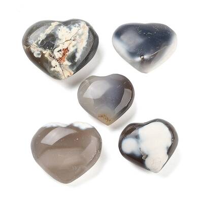 Natural Agate Heart Love Healing Stones