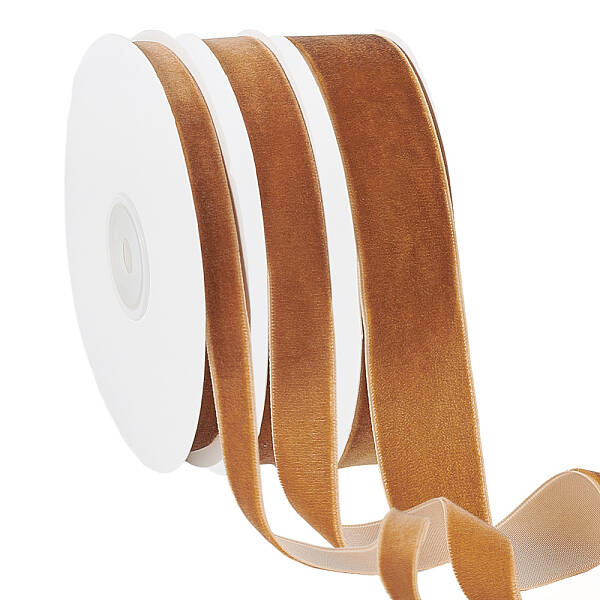 3 Rolls 3 Styles Single Face Velvet Ribbon