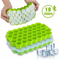 Honeycomb Silicone Ice Tray - 37 Grids Hexagon Ice Cube Mold for Perfect Shaped Ice Cubes and Ice Balls for Home Kitchen