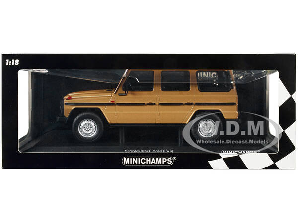 1980 Mercedes-Benz G-Model (LWB) Beige with Black Stripes Limited Edition to 504 pieces Worldwide 1/18 Diecast Model Car by M...