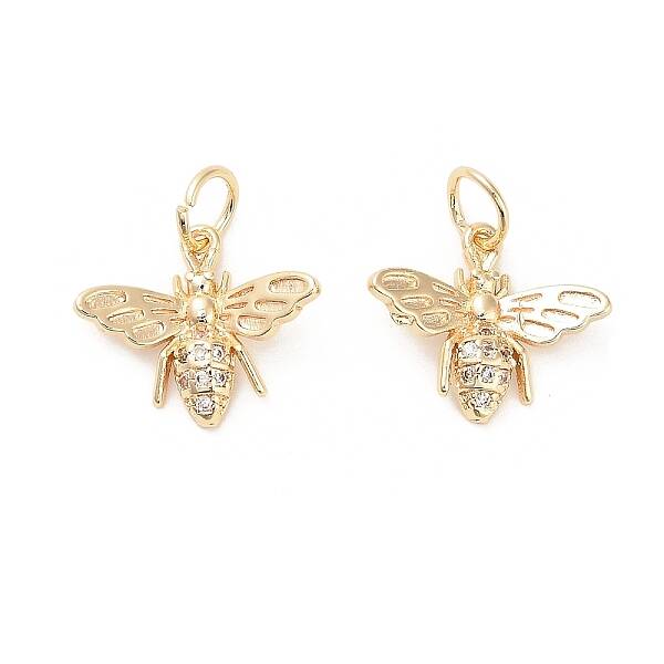 Brass Micro Pave Cubic Zirconia Pendants