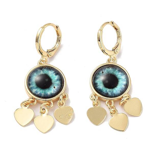 Real 18K Gold Plated Brass Heart Chandelier Earrings