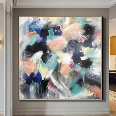 Large Colorful Abstract Creative Painting Modern Fine Art Modern Wall Art | MORE THAN CHAOS