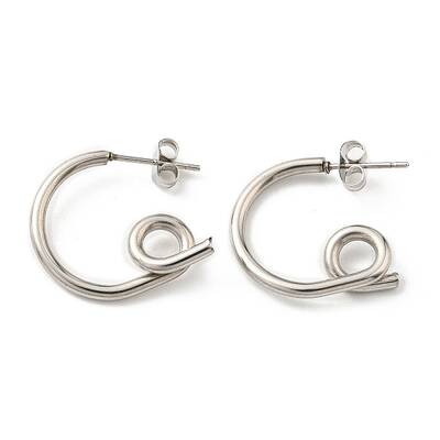 Non-Tarnish 304 Stainless Steel Twist Knot Stud Earrings for Women