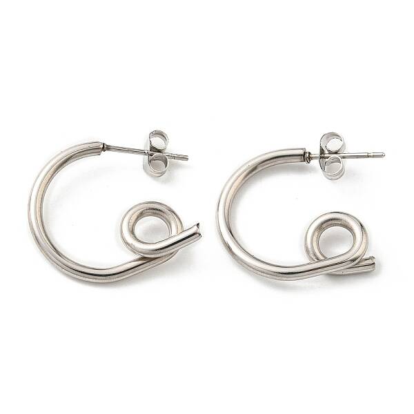 Non-Tarnish 304 Stainless Steel Twist Knot Stud Earrings for Women