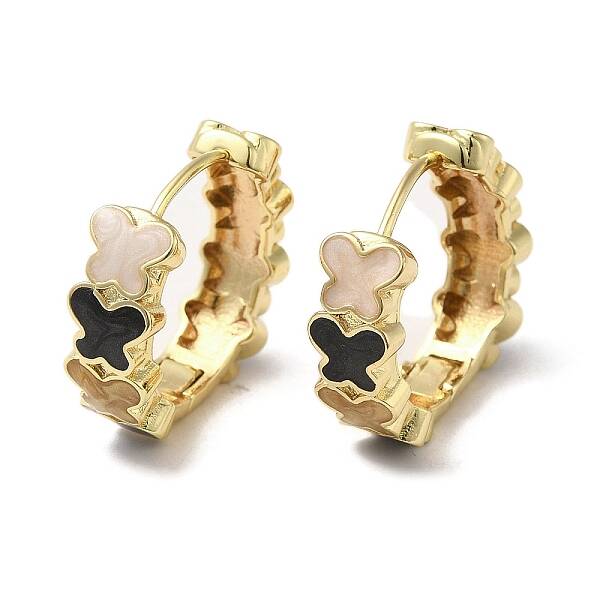Butterfly Real 18K Gold Plated Brass Hoop Earrings