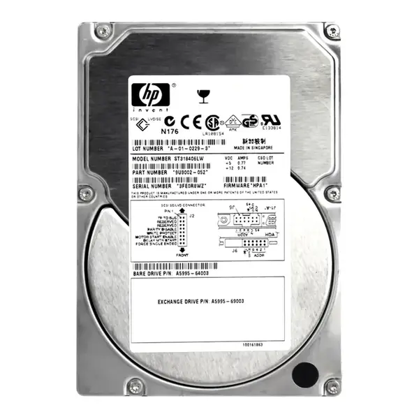 9U3002-052 Seagate 18.4GB Ultra-320 SCSI 10000 3.5-inch 4MB Hard Drive