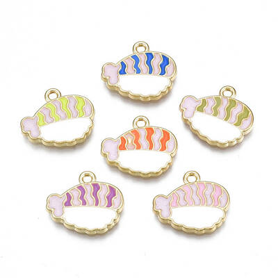 Rack Plating Alloy Enamel Pendants