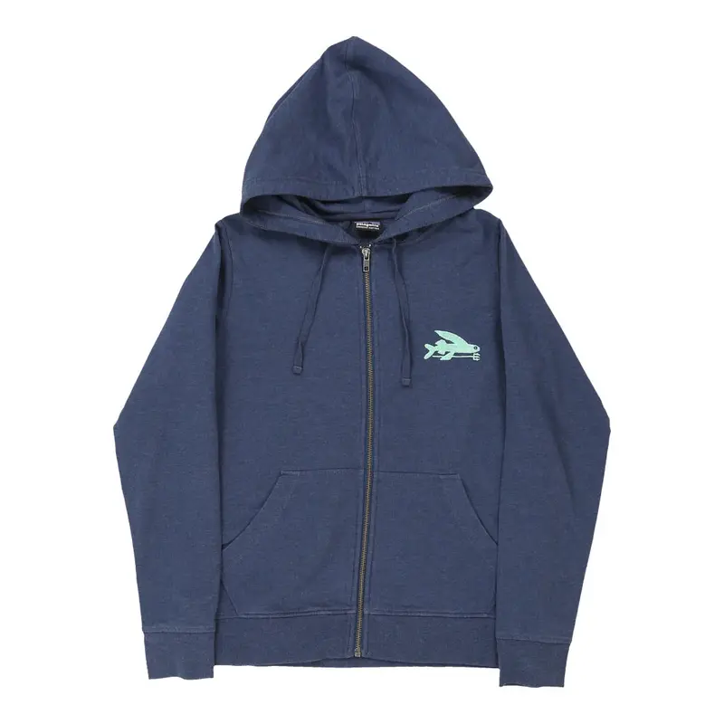 Patagonia Hoodie - Small Blue Cotton