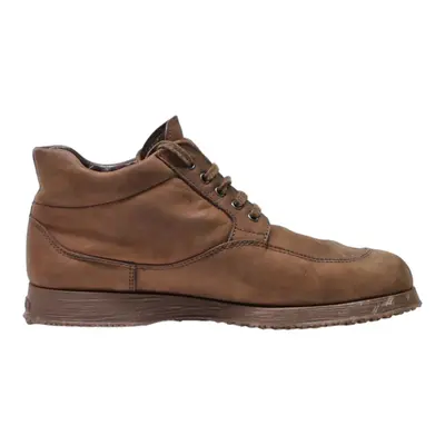 HOGAN Lace-Up Boots Brown Leather Mens UK 9