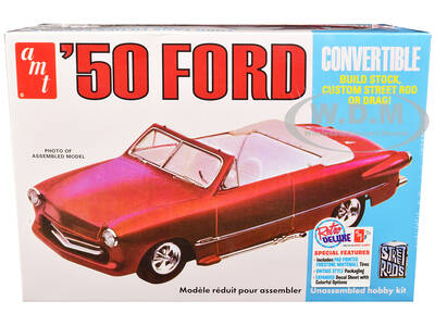 Skill 2 Model Kit 1950 Ford Convertible Street Rods 3-in-1 Kit 1/25 Scale Model by AMT
