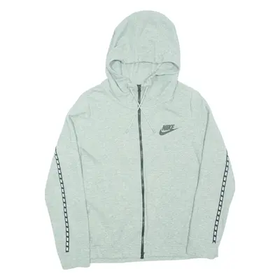 NIKE Mens Grey Hoodie Full Zip L
