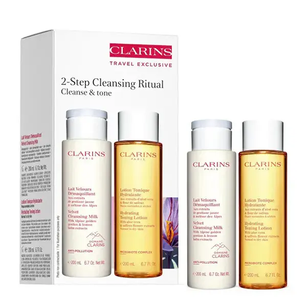 Clarins Gift set for skin care with 2-step cleansing ritual