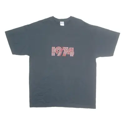 GILDAN 1974 Mens T-Shirt Black XL