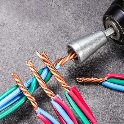 Wire Twisting Tool for Electric Drill, Electronic Drill Wire Connector Wire Stripper, Portable Wire Twisting Tool for Cable F...