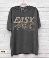 Comfort Colors Easy Tiger Tee T-shirt, Vintage style Inspired Shirt, Trendy Tiger, Retro Festival Clothing, Top Classic