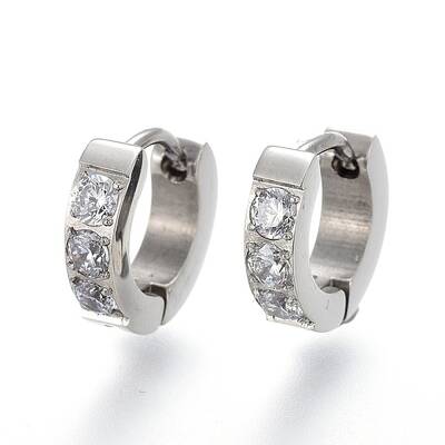 304 Stainless Steel Huggie Hoop Earrings