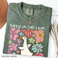 [Saleup to 75%]Comfort Colors Sorry I'm Late I Was Dilly Dallying Goose Shirt, Floral Goose T-shirt, Sarcastic Retro Tee, Fun...
