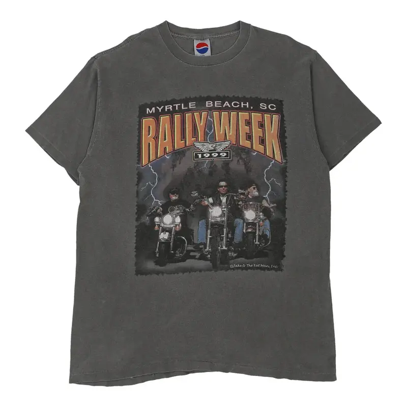 Single Stitch Myrtle Beach, SC 1999. Pepsi Graphic T-Shirt - XL Grey Cotton
