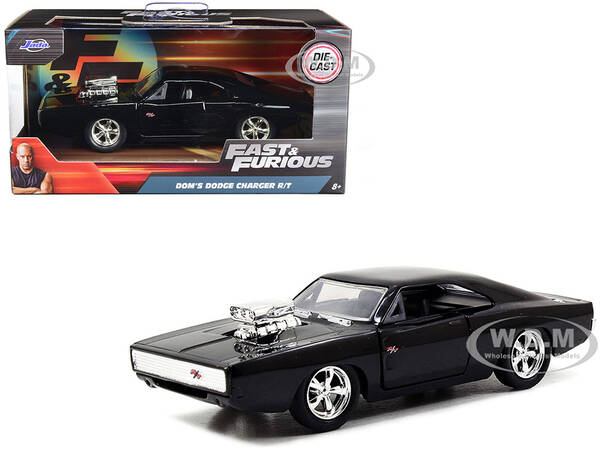 Dom's Dodge Charger R/T Black Fast & Furious 7 (2015) Movie 1/32 Diecast Model Car by Jada