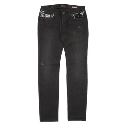 REPLAY Rowanne Jeans Black Denim Slim Straight Womens W29 L32
