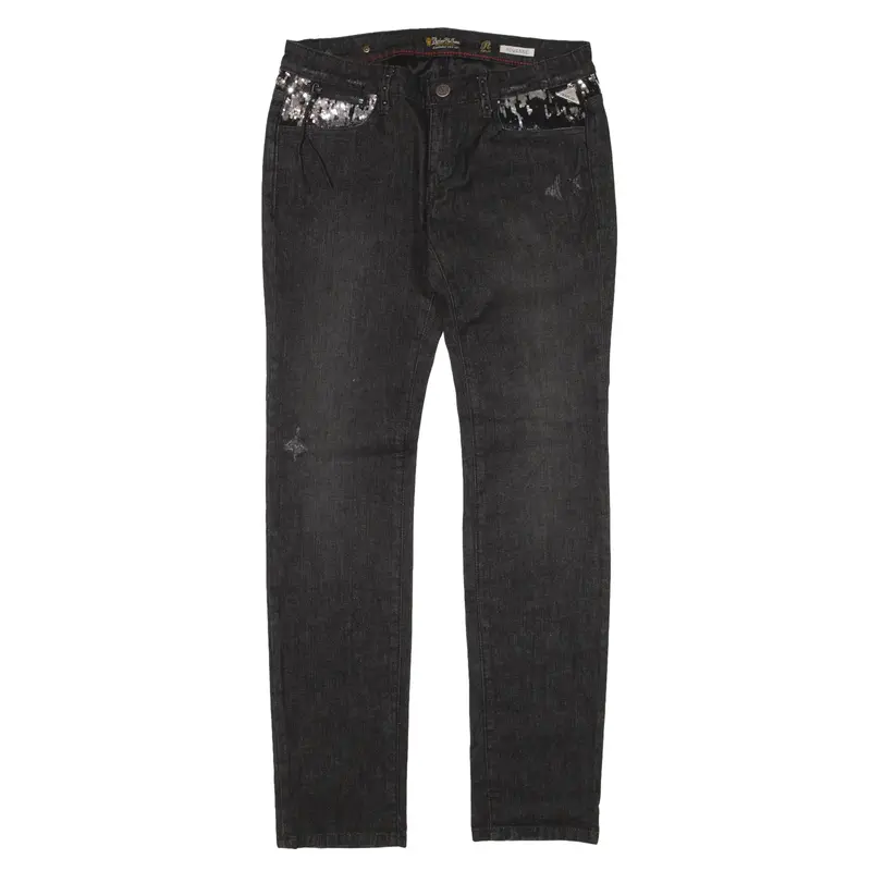 REPLAY Rowanne Jeans Black Denim Slim Straight Womens W29 L32