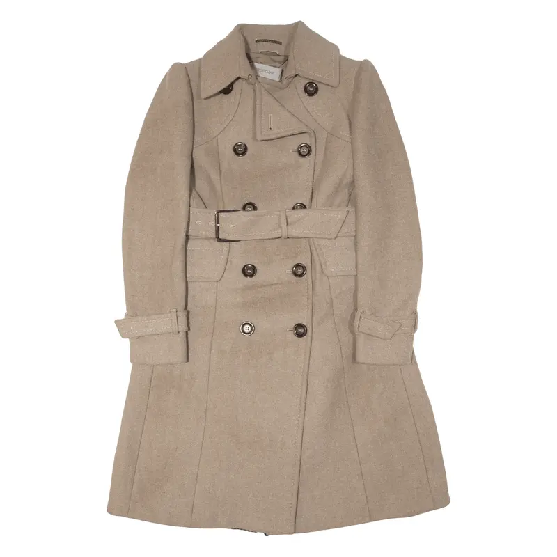SPORTMAX Overcoat Coat Brown Wool Womens UK 12