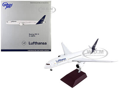 Boeing 787-9 Commercial Aircraft Lufthansa White with Blue Tail Gemini 200 Series 1/200 Diecast Model Airplane by GeminiJ...