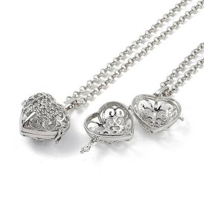 Brass with Rhinestone Pendant Necklaces