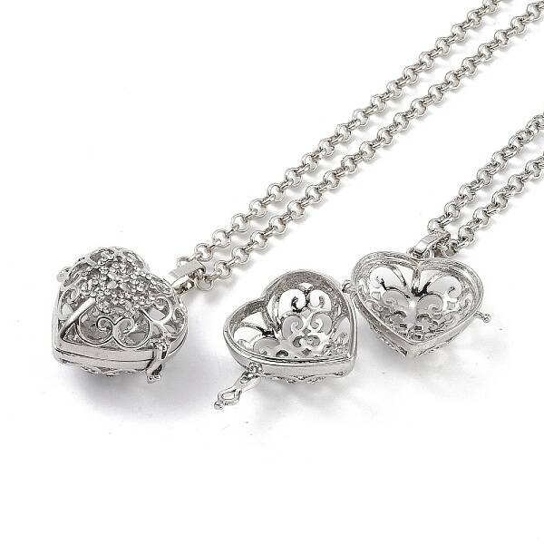 Brass with Rhinestone Pendant Necklaces