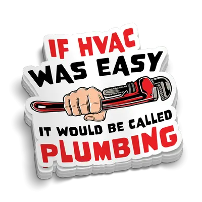 If HVAC Was Easy - Hard Hat Decal
