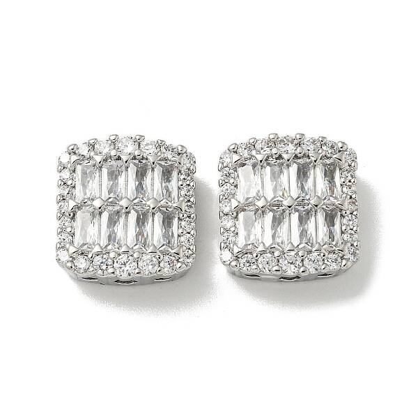 Brass Pave Clear Cubic Zirconia Multi-Strand Links