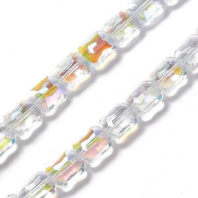 Transparent Electroplate Glass Beads Strands