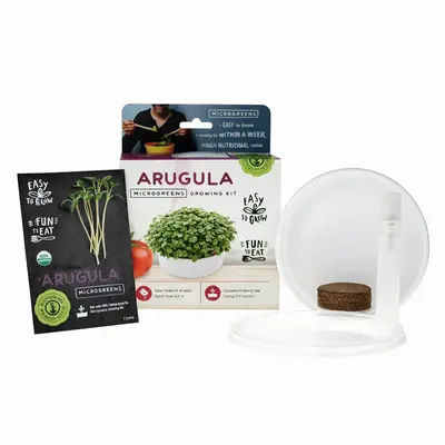 Garvee Mini Arugula Microgreens Growing Kit – Organic Non-GMO Seeds, Reusable Indoor Grow Bowl, Ready to Harvest in 7–10 ...