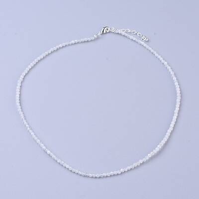 Natural Rainbow Moonstone Beaded Necklaces