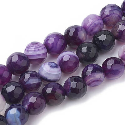 Natural Striped Agate/Banded Agate Beads Strands
