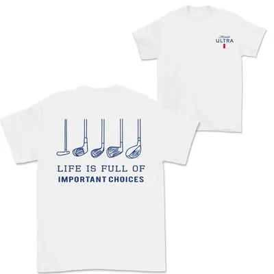 Michelob Ultra Golfing T-Shirt,Gift For Men, 2 Side T-Shirt For Men