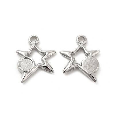 Tarnish Resistant 304 Stainless Steel Pendants Cabochon Settings