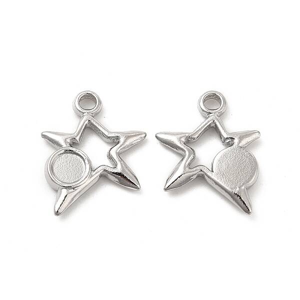 Tarnish Resistant 304 Stainless Steel Pendants Cabochon Settings