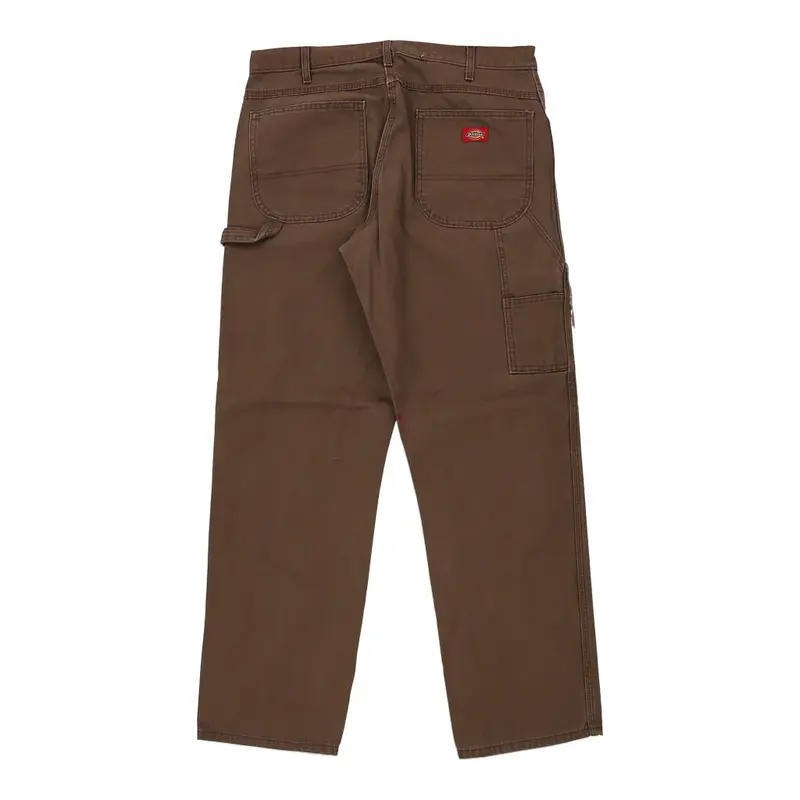 Dickies Carpenter Trousers - 35W 32L Brown Cotton