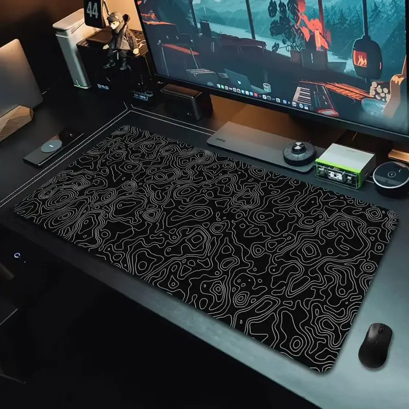 Mouse Pads, Simple Pattern Design Mouse Mat with Random Lines, Soft & Comfortable Surface Mouse Pads for Office & Home