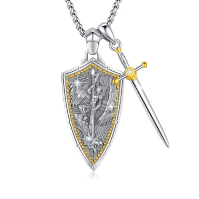 s925 silver Saint Michael Archangel silver pendant Springtok