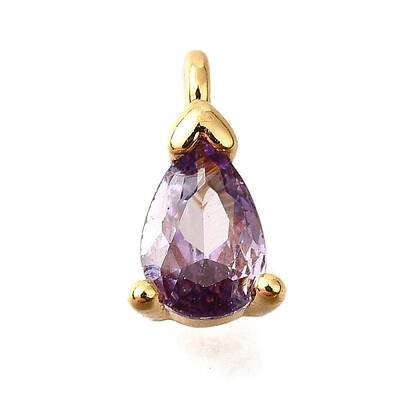 Brass Micro Pave Cubic Zirconia Pendants