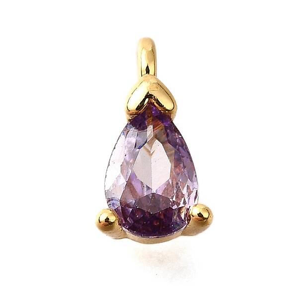 Brass Micro Pave Cubic Zirconia Pendants