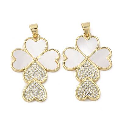 Brass Micro Pave Cubic Zirconia Pendants