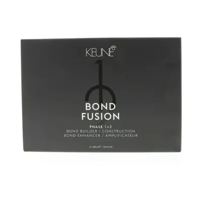 Set Keune: Bond Fusion Phase 1 Maschera for hair treatment 500 ml + Bond Fusion Phase 2 Maschera Bond Enhancer 500 ml + Plast...