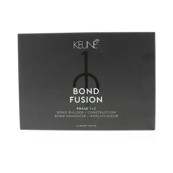 Set Keune: Bond Fusion Phase 1 Maschera for hair treatment 500 ml + Bond Fusion Phase 2 Maschera Bond Enhancer 500 ml + Plast...
