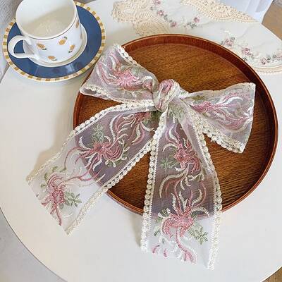 30 Yards Polycotton Embroidery Flower Lace Ribbon