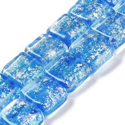 Handmade Dichroic Foil Glass Beads Strands